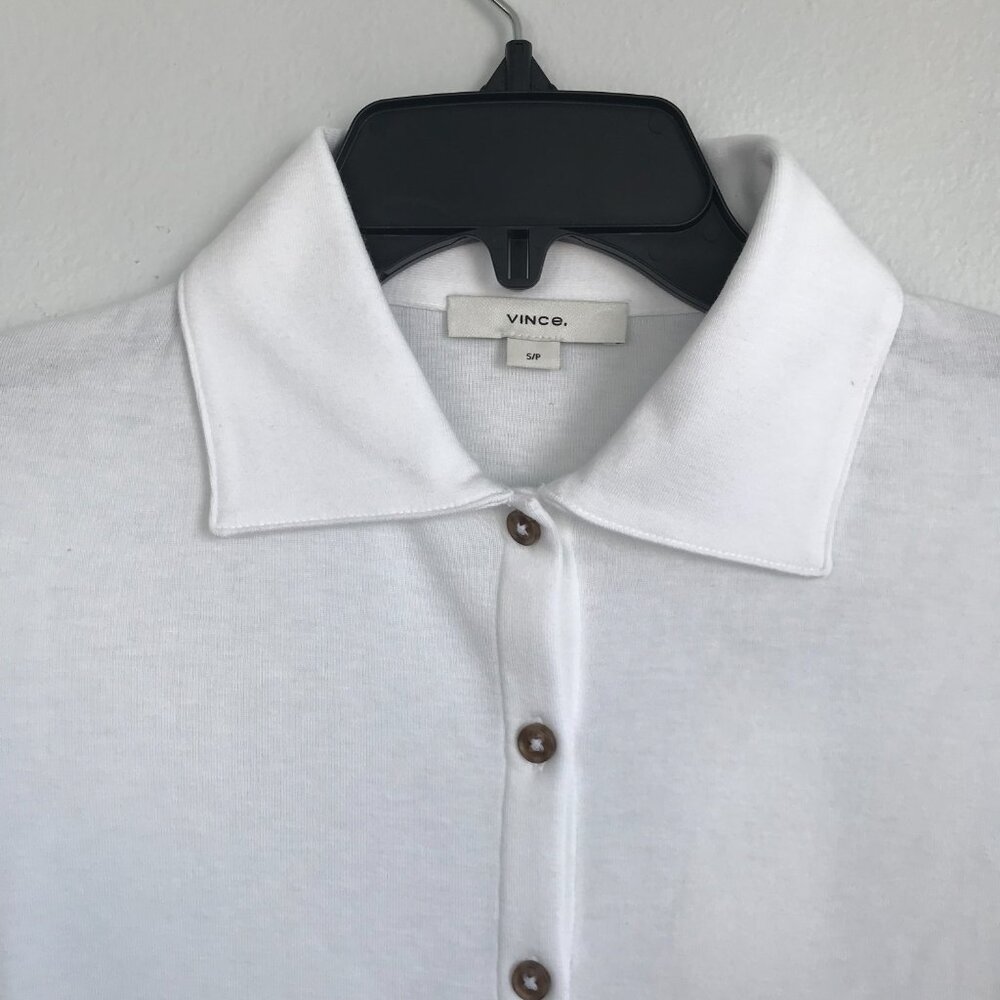 VINCE Pima Cotton Blend Button-Up Shirt